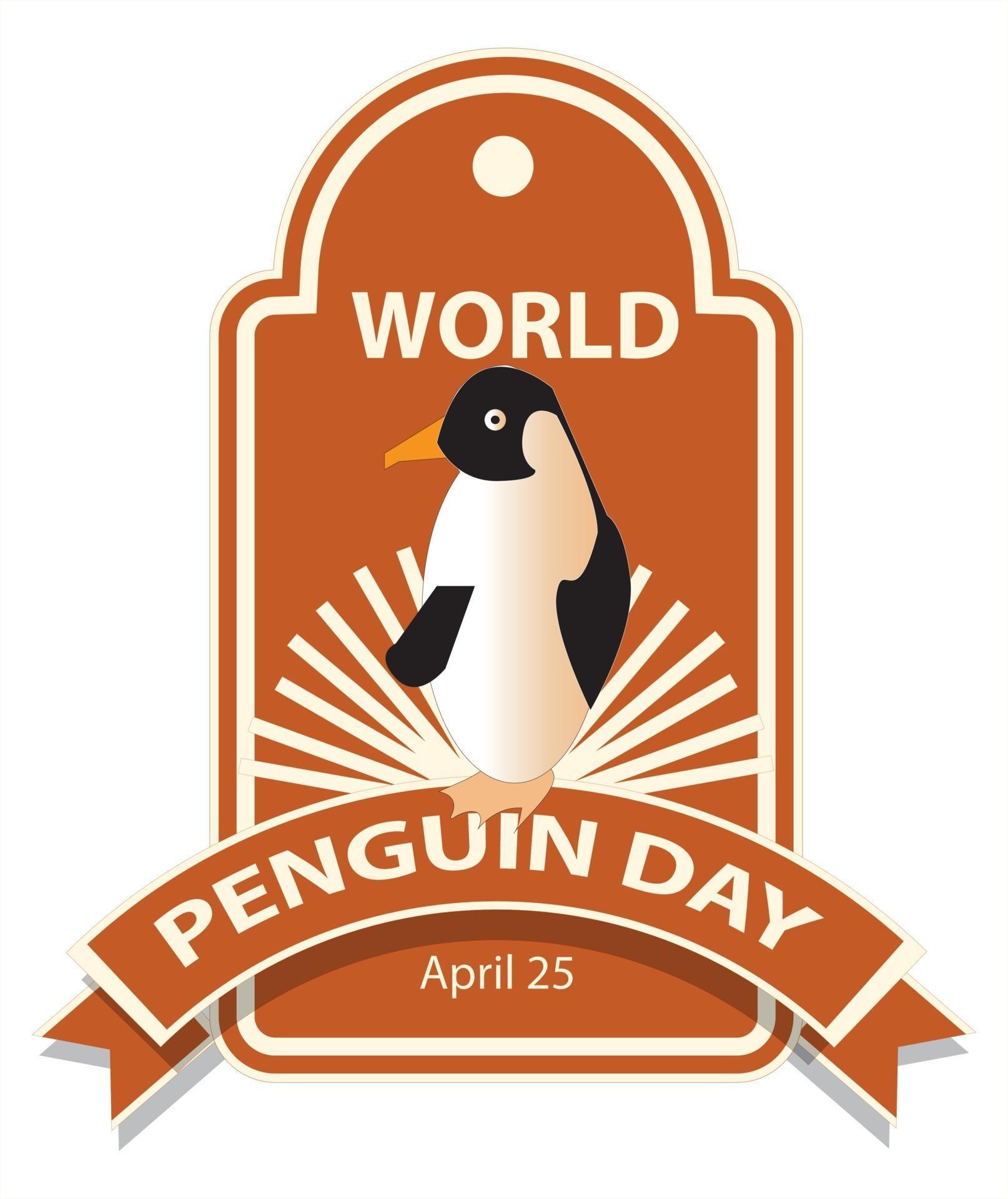 World Penguin Day Sign 2172953 Vector Art at Vecteezy