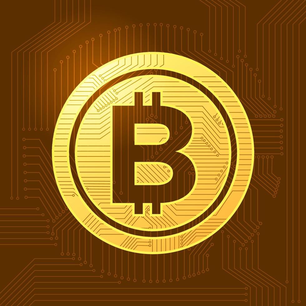 Bitcoin cryptocurrency symbol vector