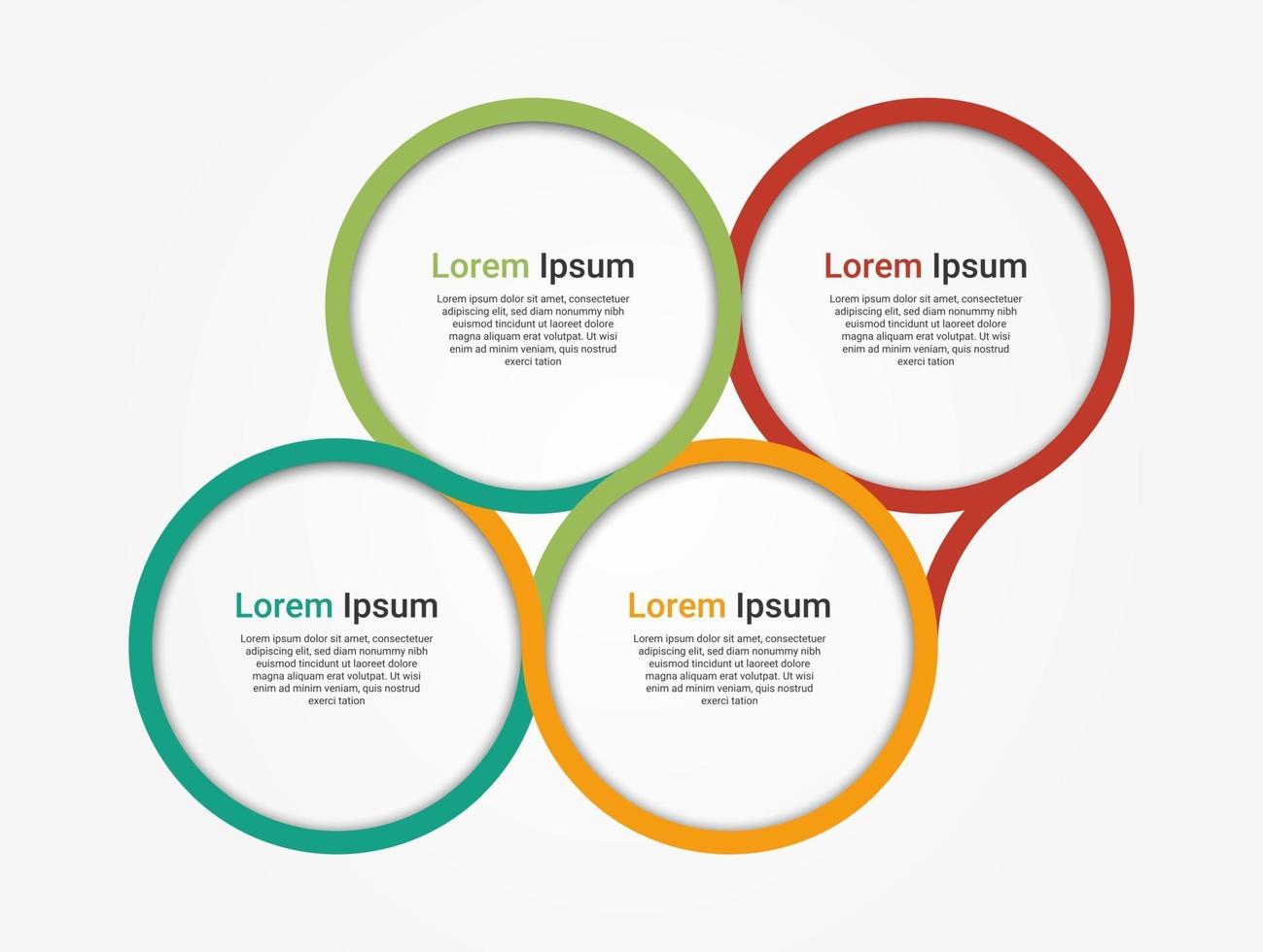 diseño infográfico moderno. Visualización de datos comerciales y gráfico de procesos. vector