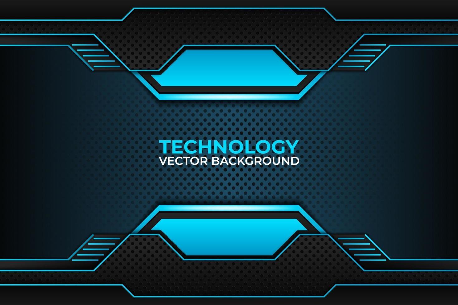 Black and blue background design, technology corporate business template. vector