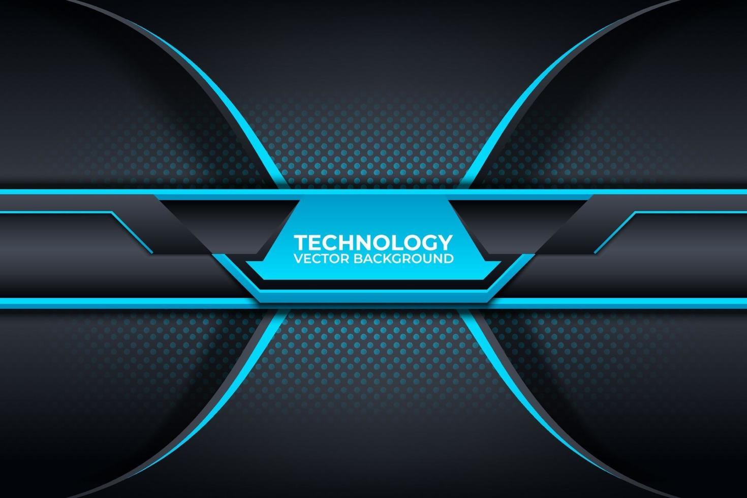 Black and blue background design, technology corporate business template. vector