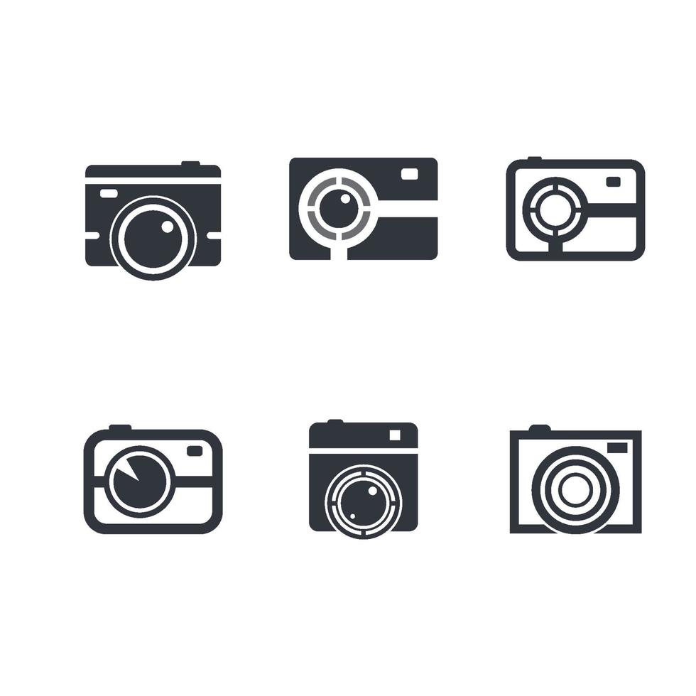 Camera logo images set vector