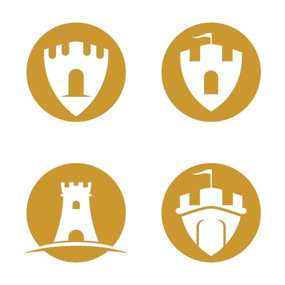 Castle logo images set vector