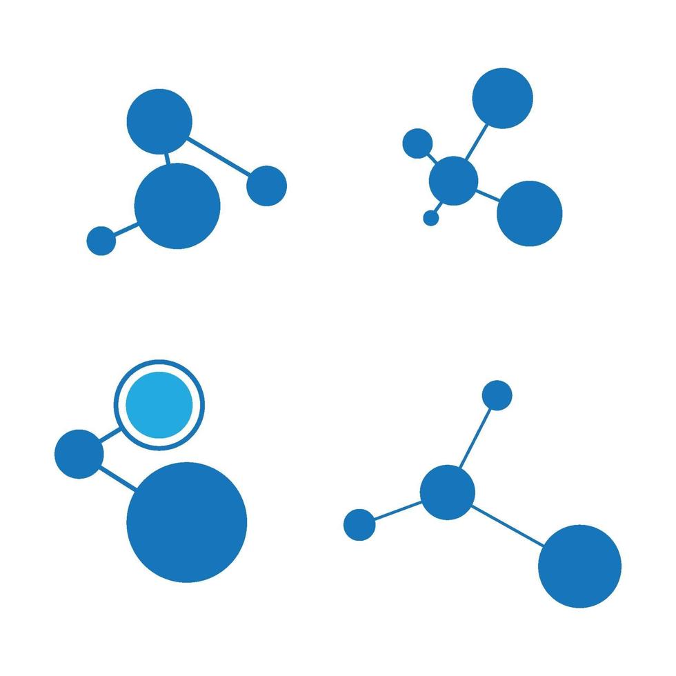 Molecule logo design set vector