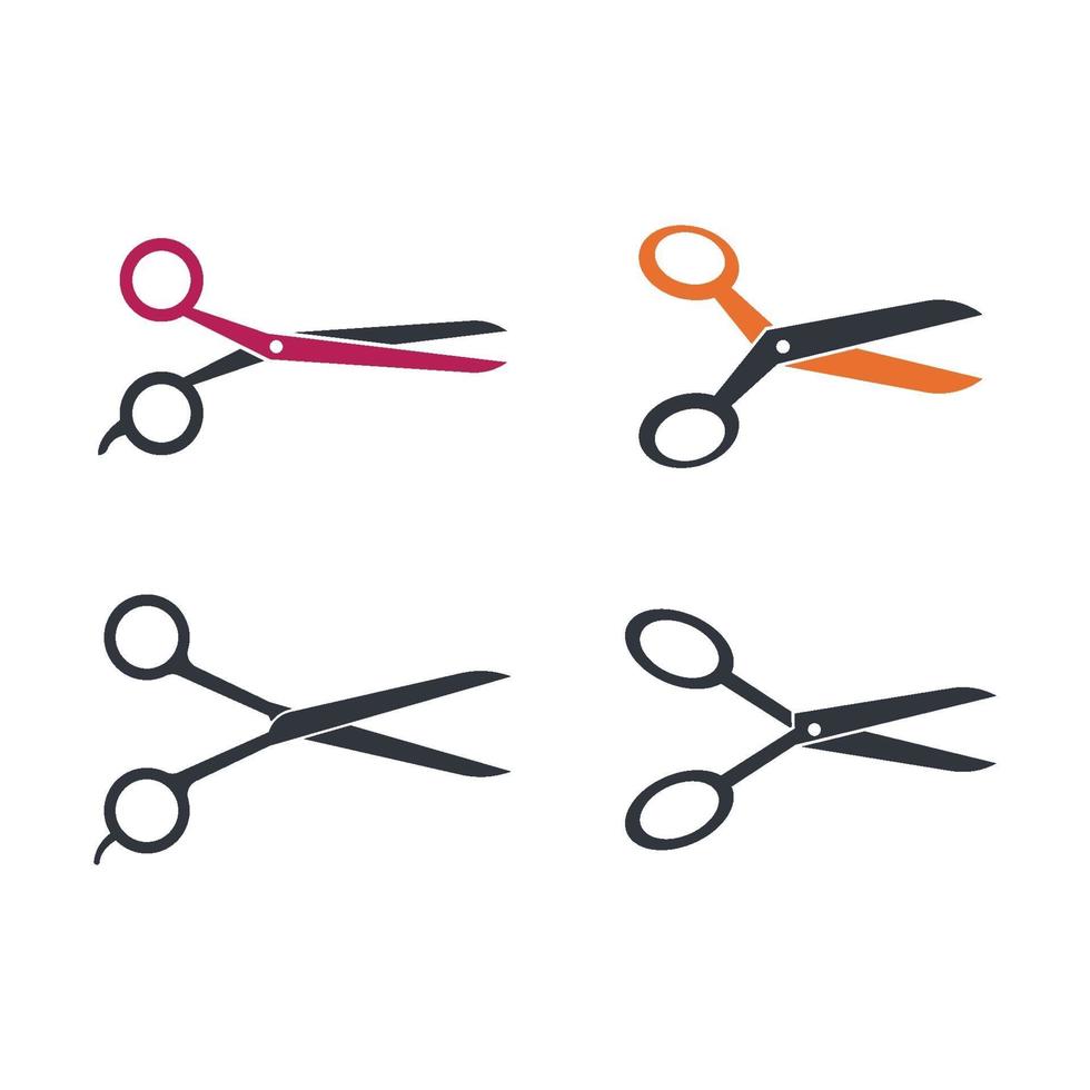 Scissors images  illustration set vector