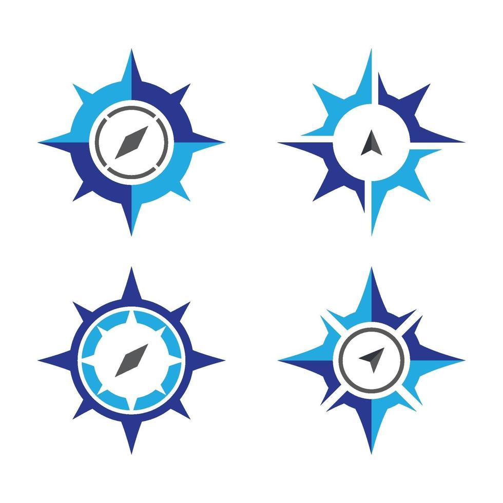 Compass logo images set vector
