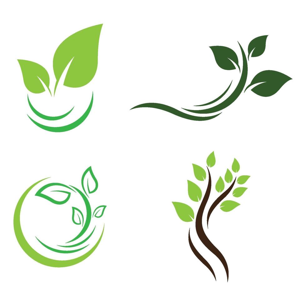 Tree logo images design set vector