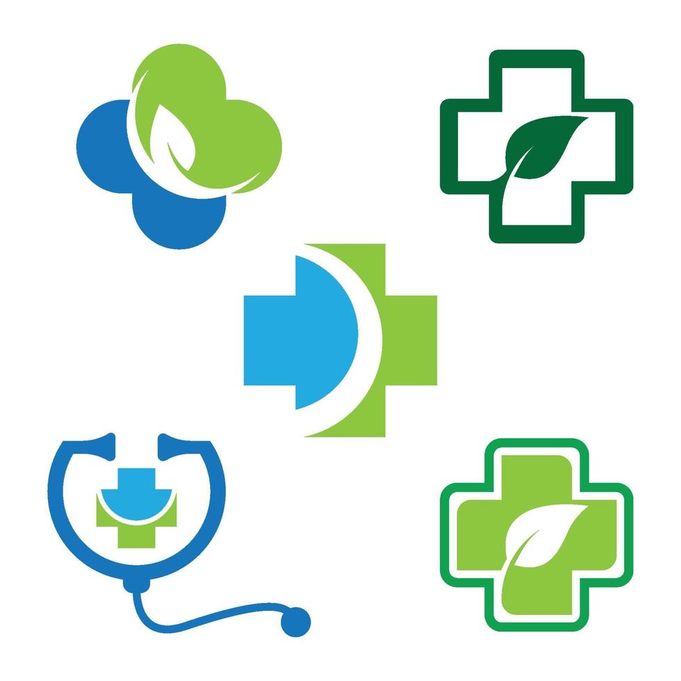 Medical care logo images set vector