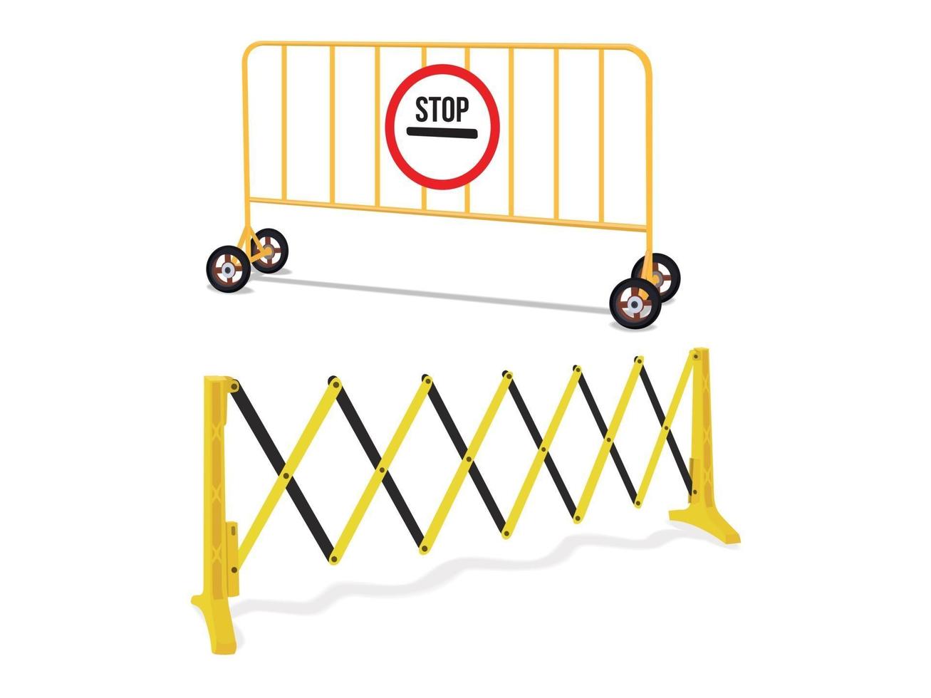 Traffic Fences work zone safety illustration graphic vector