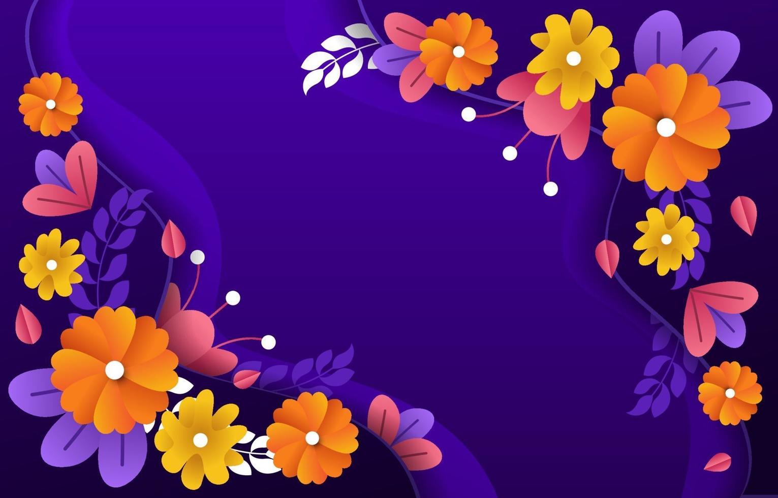 fondo de primavera con color morado vector