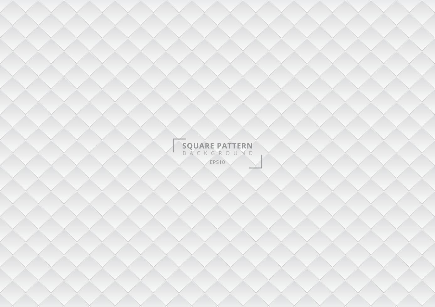 Abstract 3D square pattern geometric white gradient background and texture. vector