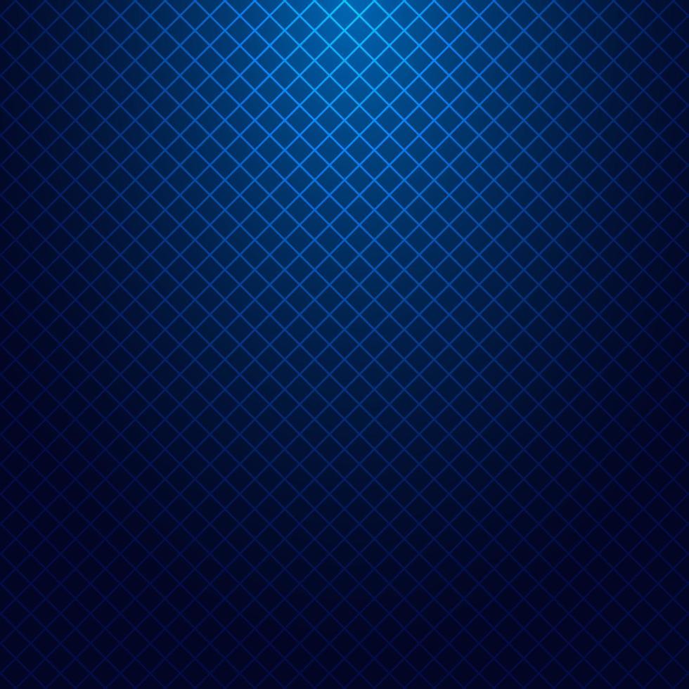 Grid lines pattern on dark blue background and texture with lighting effect. vector