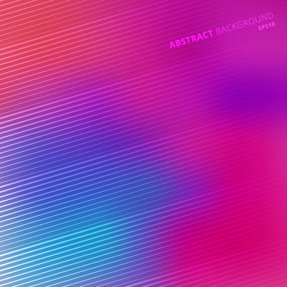 Abstract striped diagonal lines vibrant glowing color background and texture futuristic style. vector