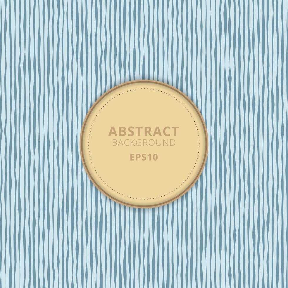Abstract background blue paper rough lines pattern with yellow circle frame space for your text. vector