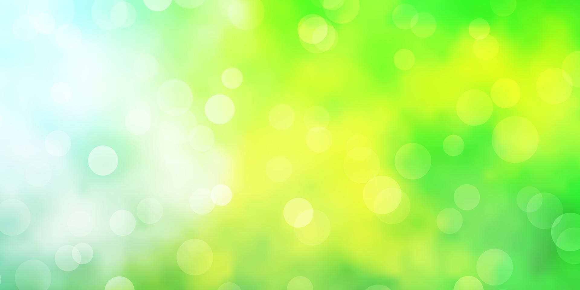 Fondo de vector verde claro, amarillo con puntos.