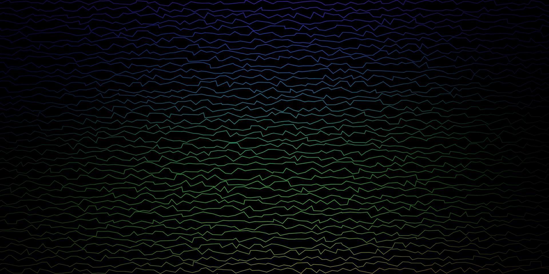 textura de vector multicolor oscuro con curvas.