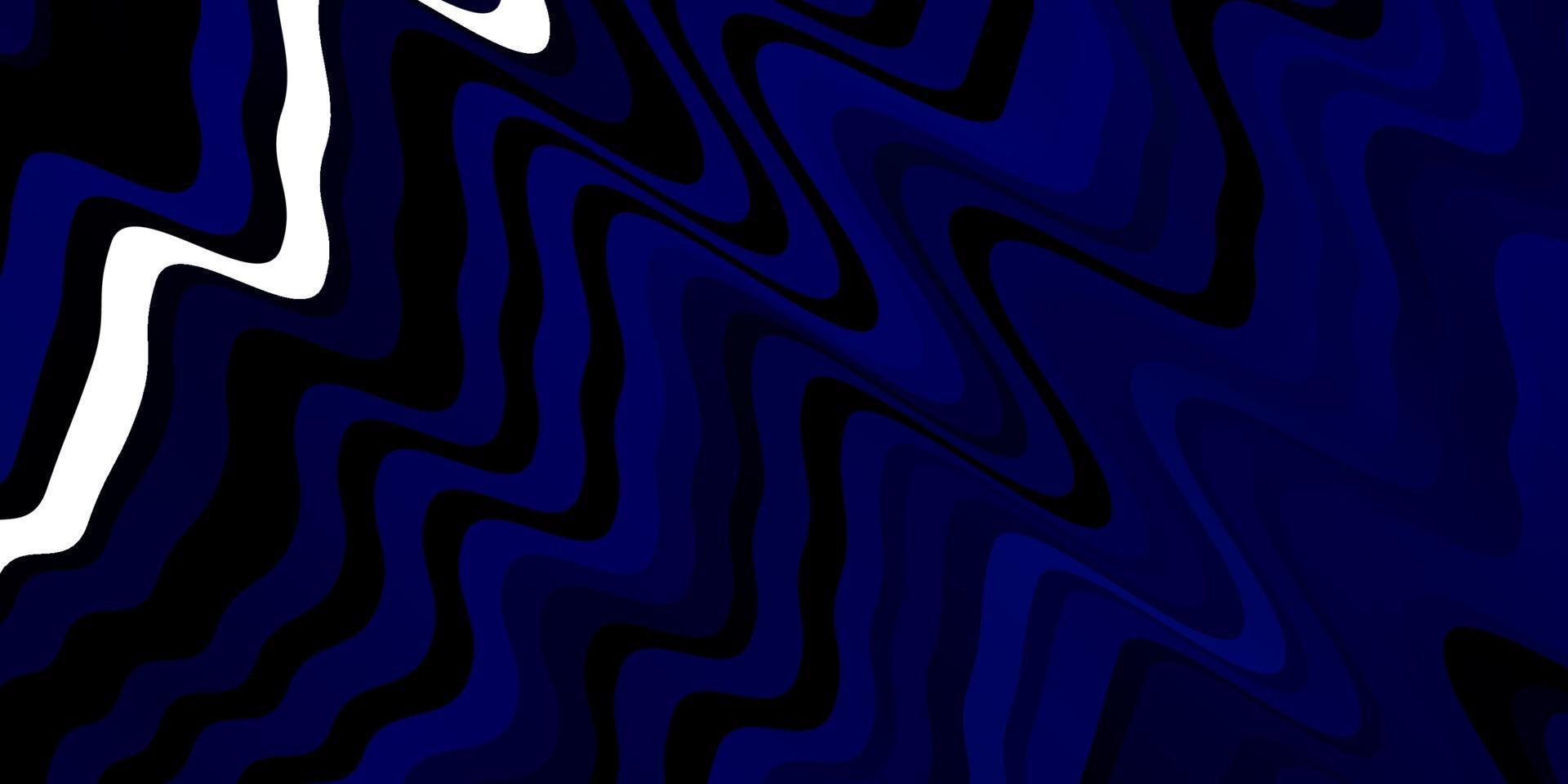 patrón de vector azul oscuro con líneas torcidas.