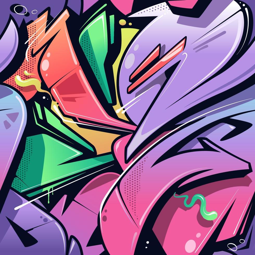 Wild Style Graffiti Seamless Pattern vector