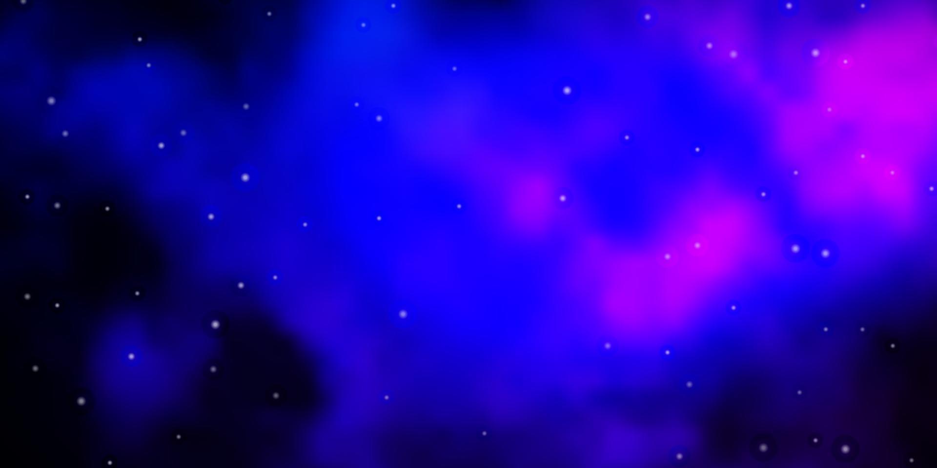 textura de vector de color rosa oscuro, azul con hermosas estrellas.