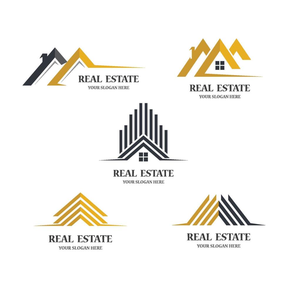 Real estate logo images vector