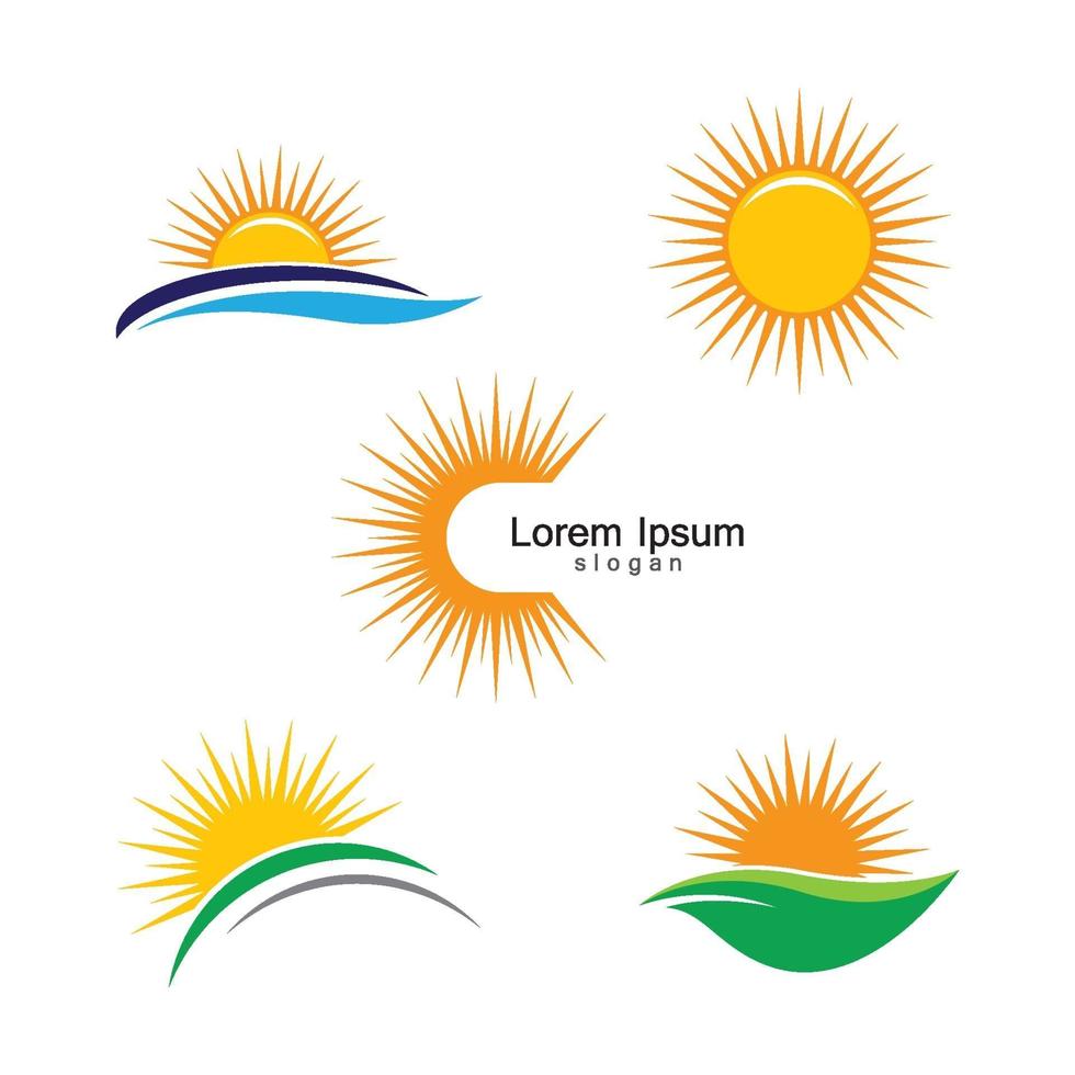 Sunset logo images vector