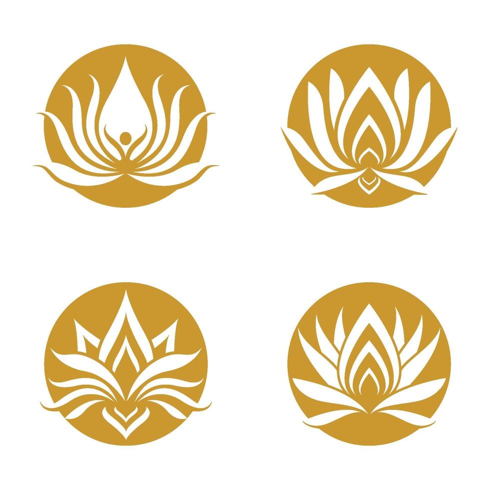 Beauty lotus logo images set vector