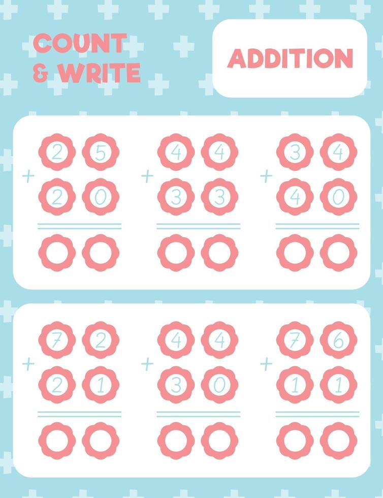 count and write, addition vector
