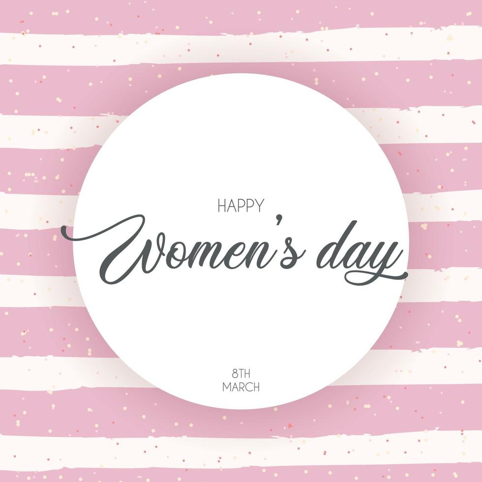 happy women's day lettering card vector