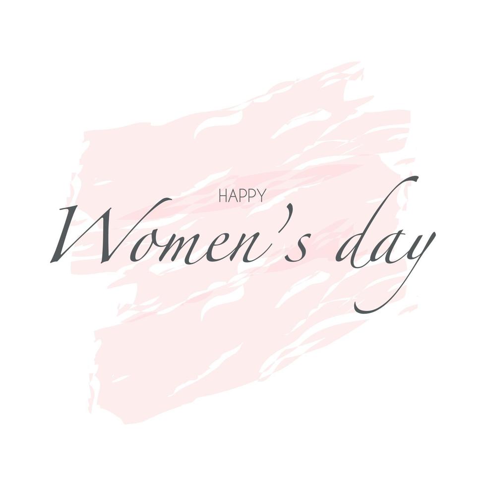 happy women's day lettering card vector