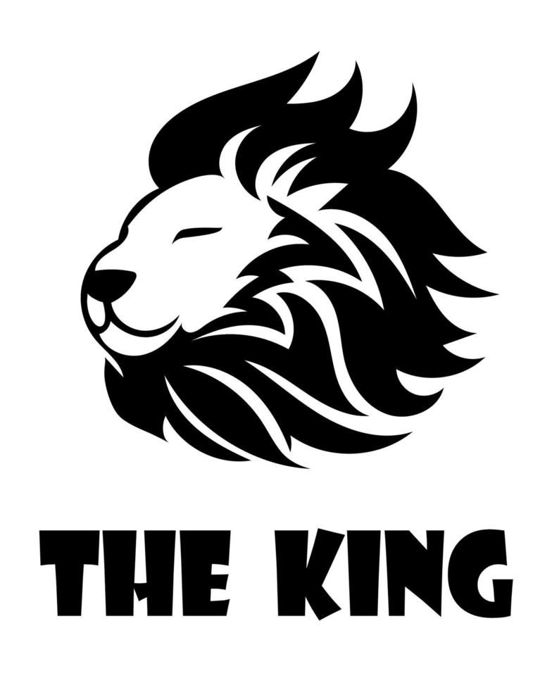 Black logo vector of a lion head eps 10