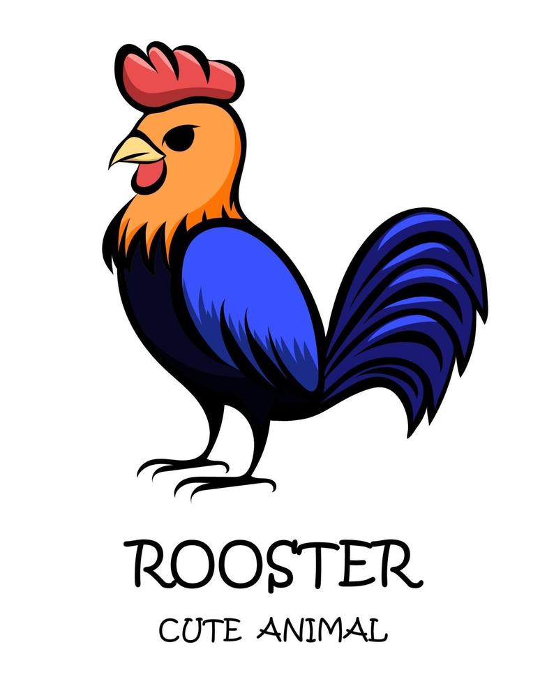 Vector of a cute rooster eps 10.