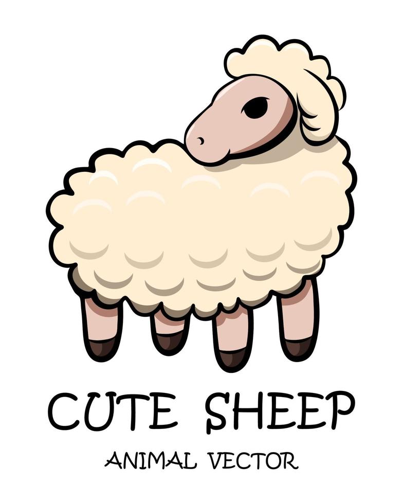 Vector of cute sheep eps 10.