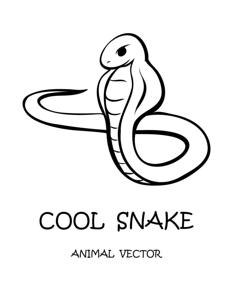 Vector of cartoon snake eps 10.