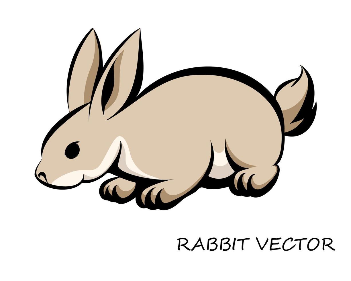 Vector of a brown rabbit eps 10.