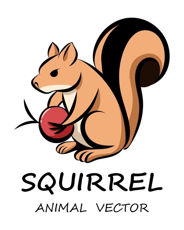 Vector of cute squirrel eps 10.