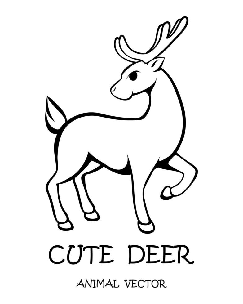 Vector of cute deer eps 10.
