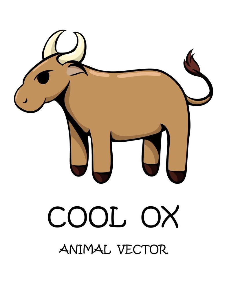 Vector of cute ox eps 10.