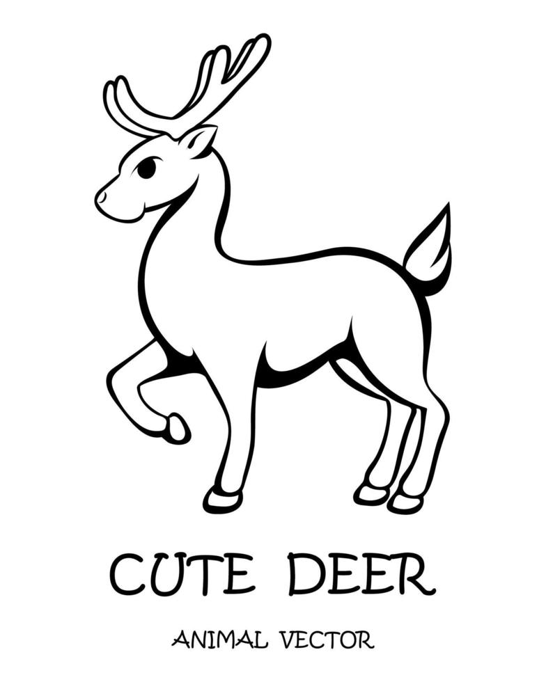 Vector of cute deer eps 10.