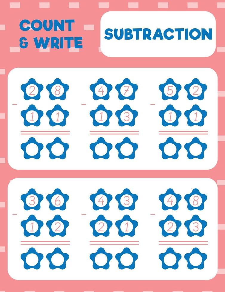count and write, subtraction vector
