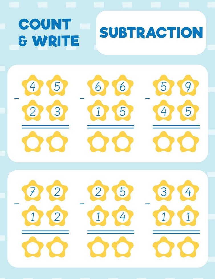 count and write, subtraction vector