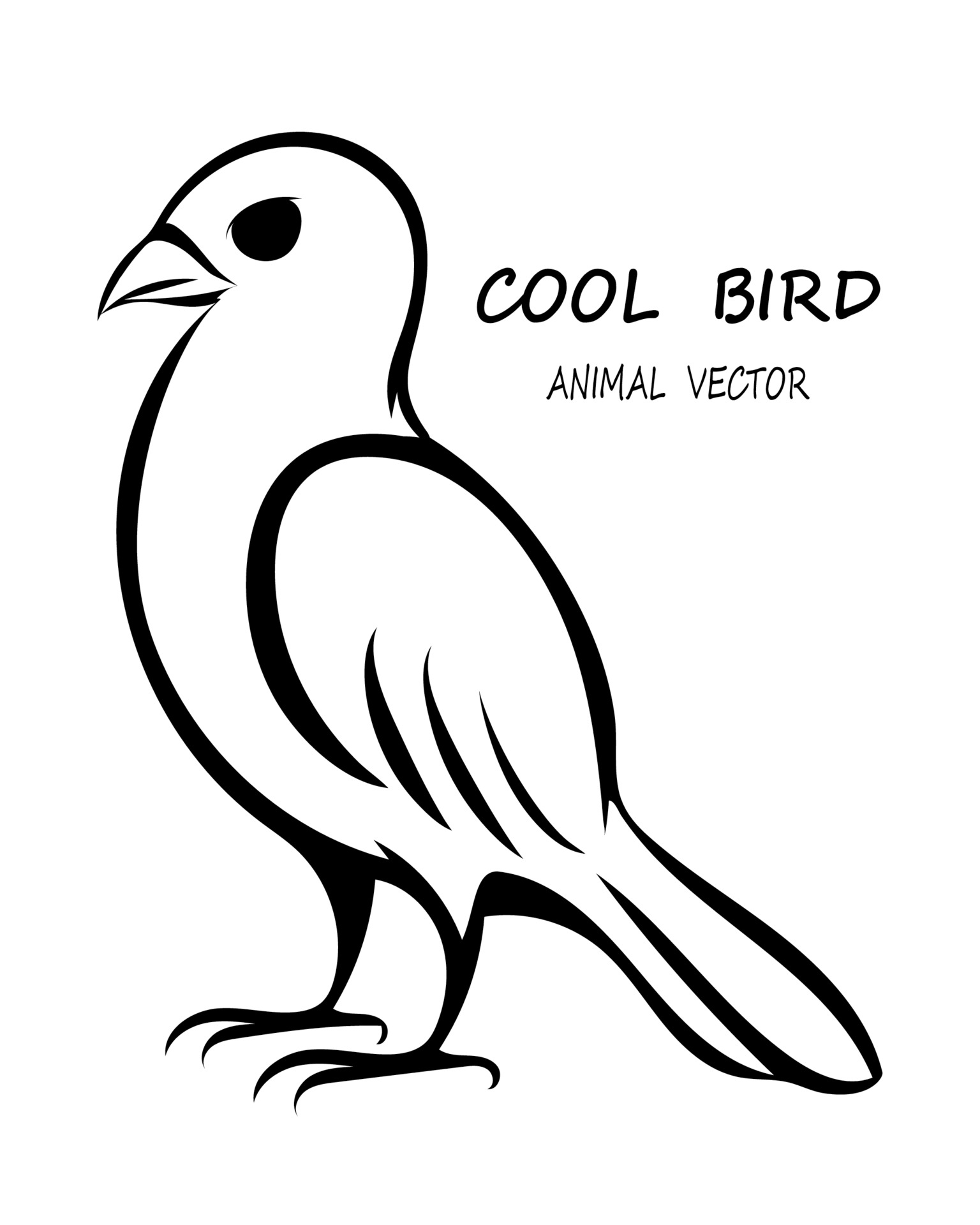 Black vector of bird eps 10 2174294 Vector Art at Vecteezy