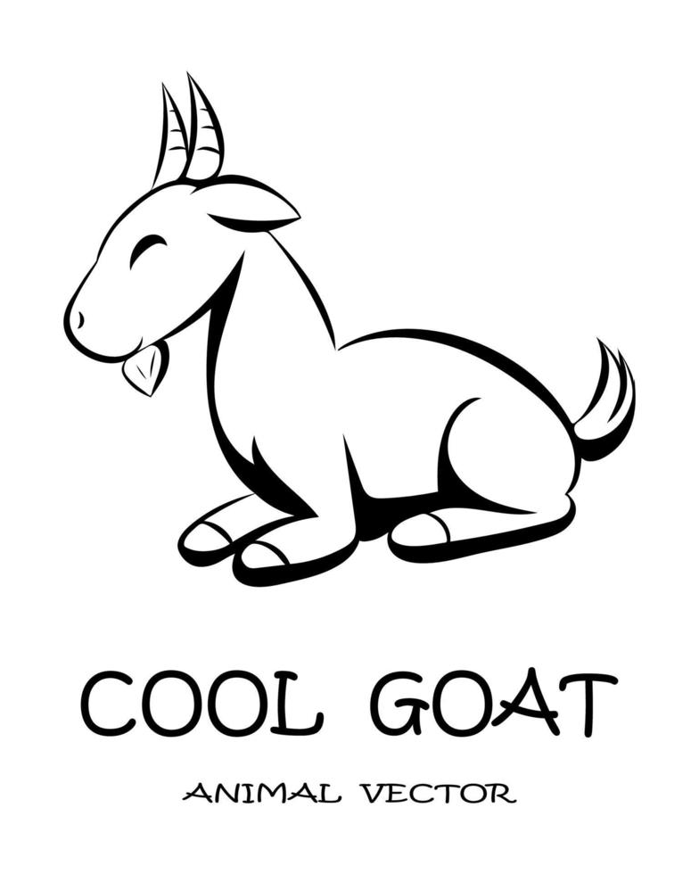 Cute goat animal vector eps 10