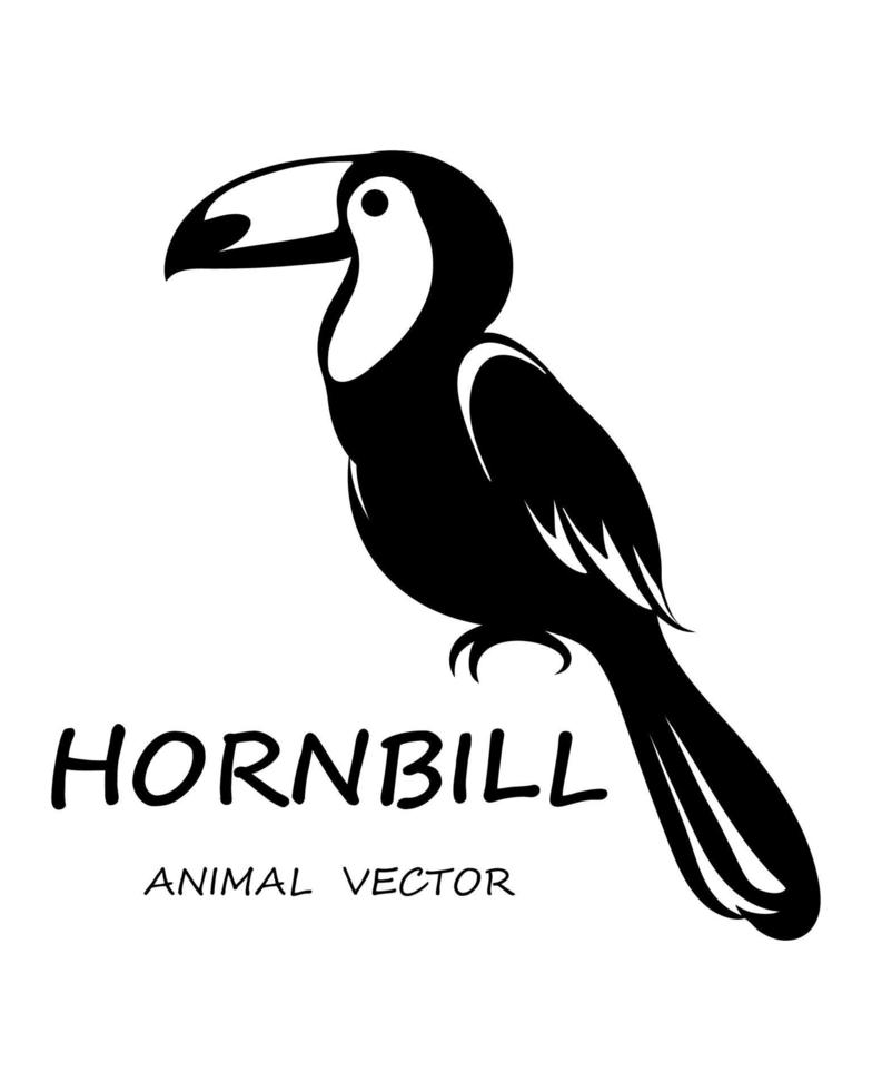 Black vector of hornbill eps 10