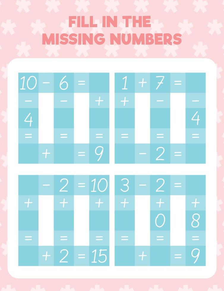 Fill in the missing numbers vector