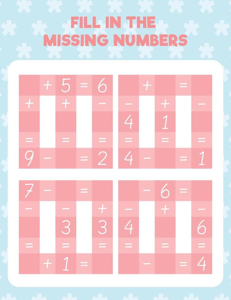 Fill in the missing numbers vector