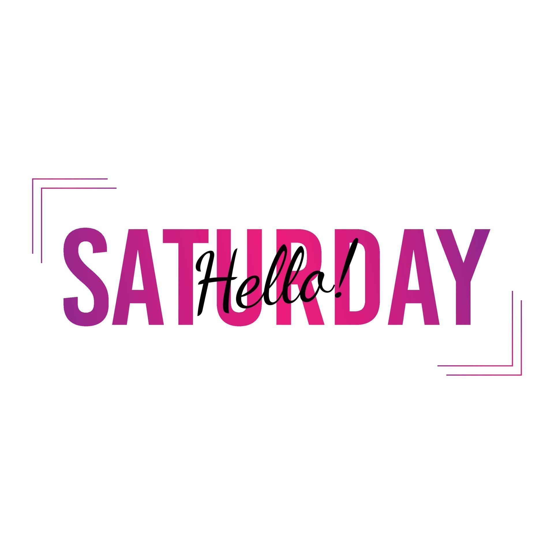 Hello Saturday lettering 2174373 Vector Art at Vecteezy