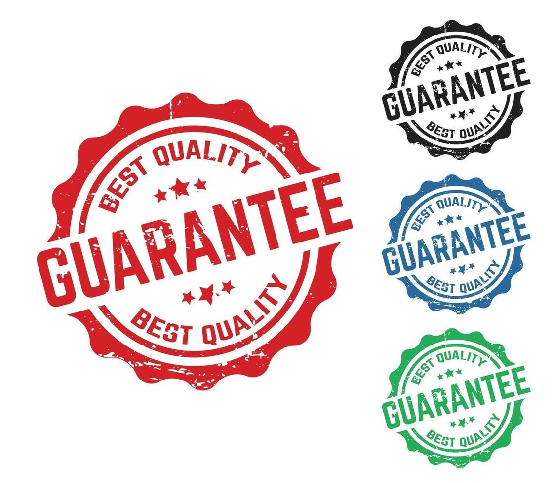 guarantee stamp with grunge effect vector