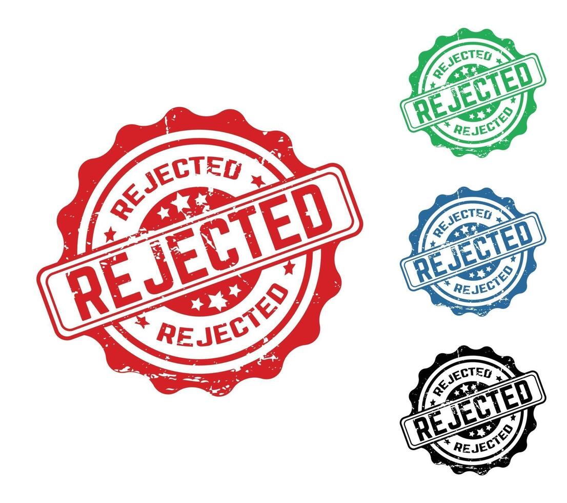 rejected stamp with grunge effect vector