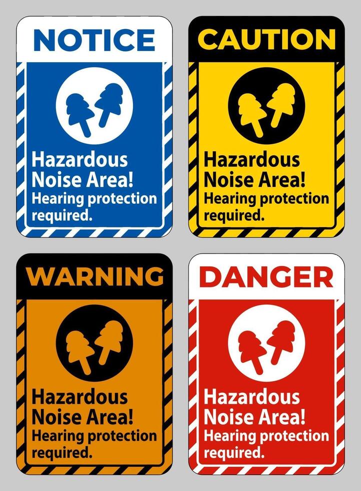 Hazardous Noise Area, Hearing Protection Required vector