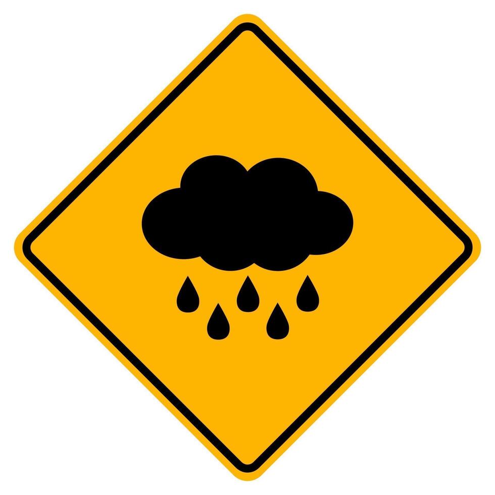 warning cloud sign on a white background. vector